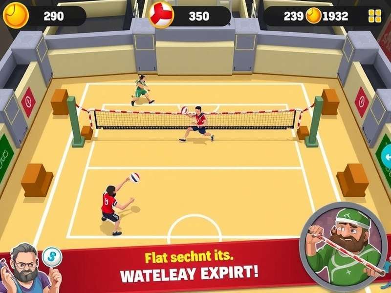 Intense volleyball action in Himalayan Volley Stars Himalayan Volley Stars gameplay screenshot